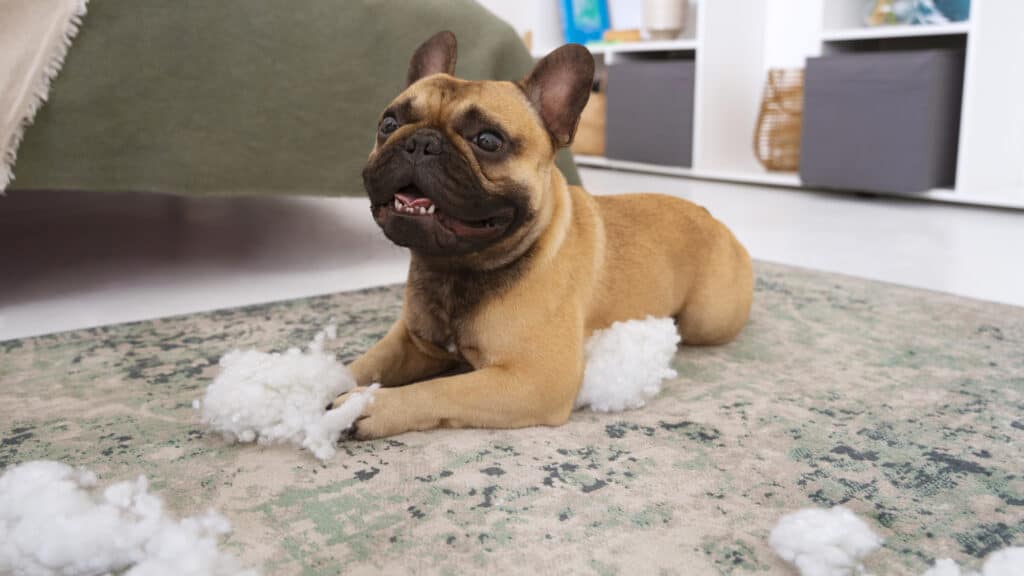 Lack of exercise makes puppy destructive