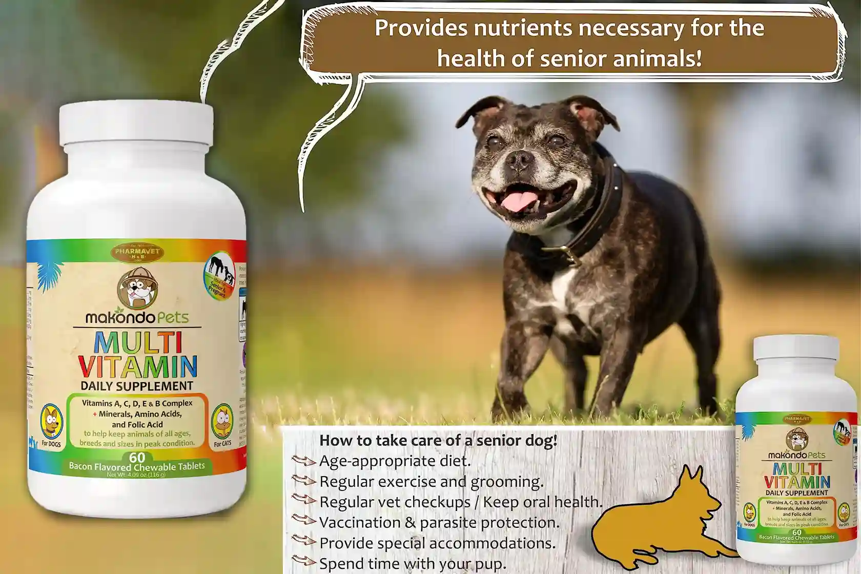 MakondoPets Multivitamin Prenatal Dog Vitamins